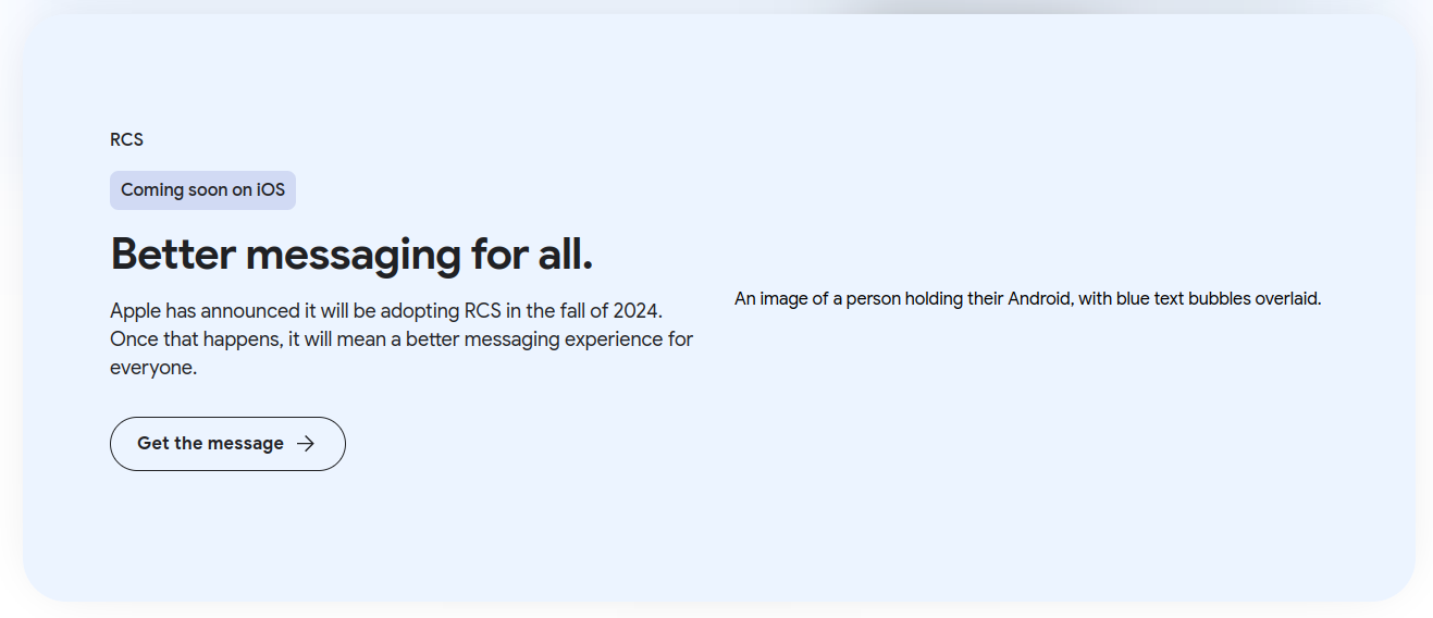 Apple to Bring RCS Support to iPhones in Fall 2024, Confirms Google Messages Website (Now Deleted)